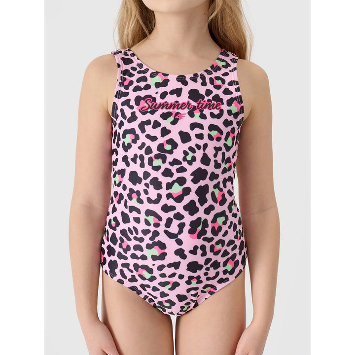 4F laste ujumistrikoo Pink Leopard