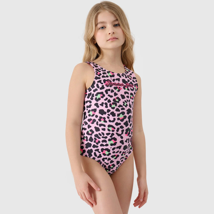 4F laste ujumistrikoo Pink Leopard