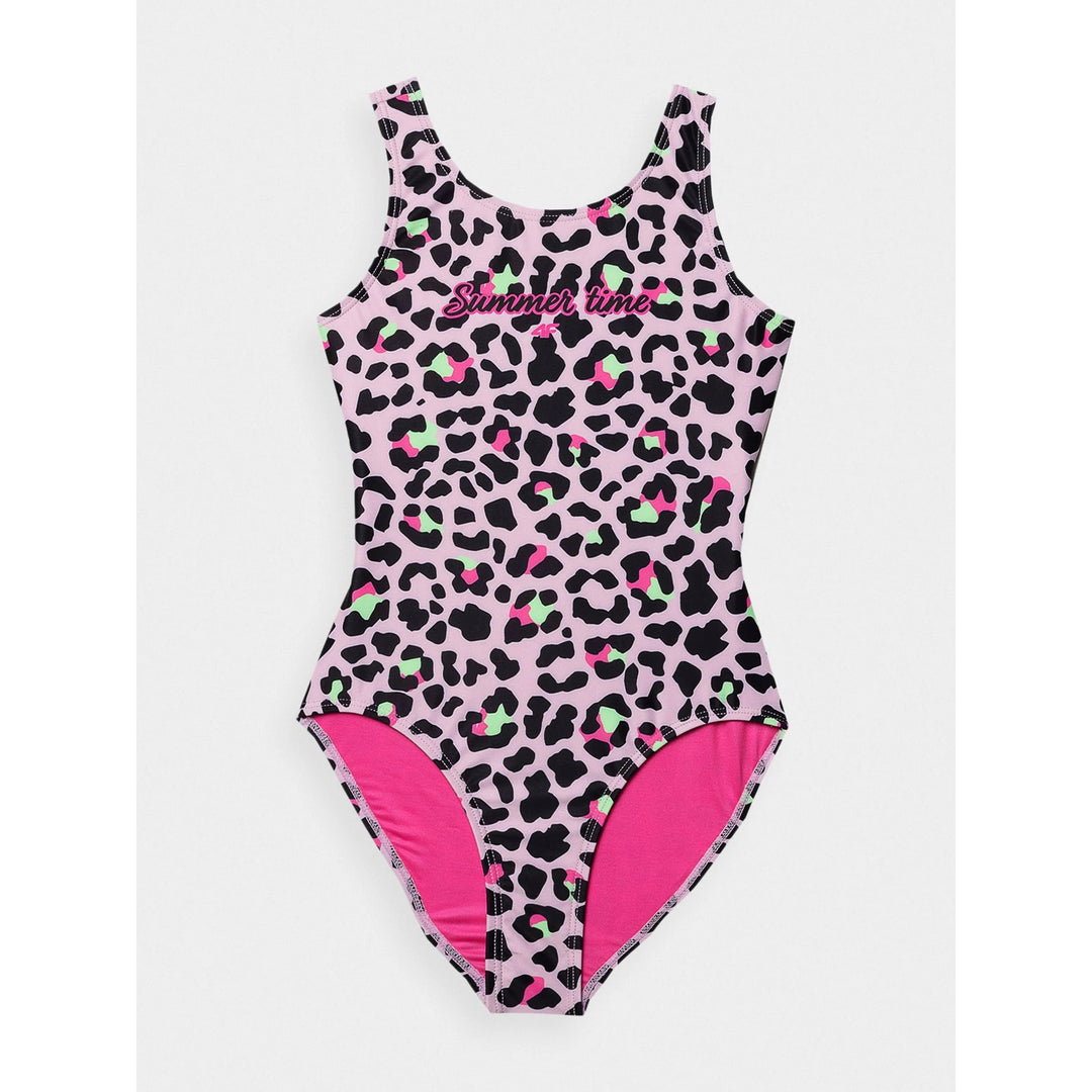 4F laste ujumistrikoo Pink Leopard