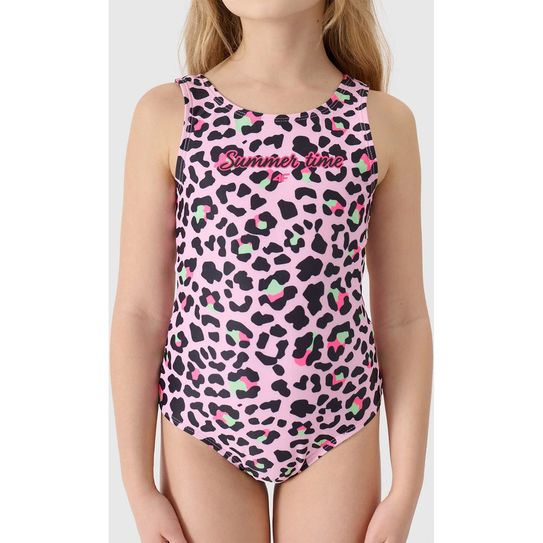 4F laste ujumistrikoo Pink Leopard
