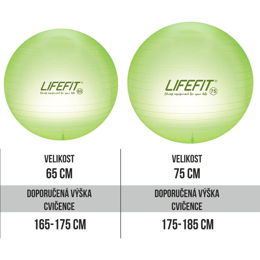 Lifefit võimlemispall Transparent 65 cm