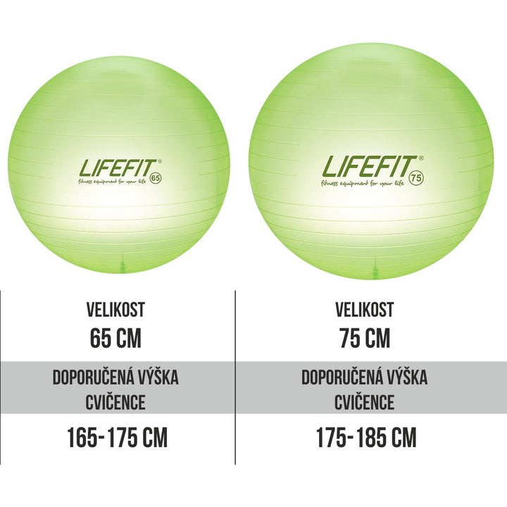 Lifefit võimlemispall Transparent 65 cm