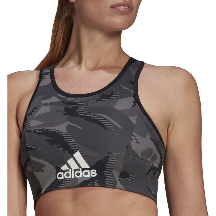 Adidas topp D2M Camouflage-Print Bra