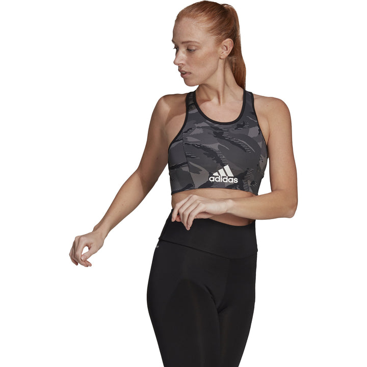 Adidas topp D2M Camouflage-Print Bra