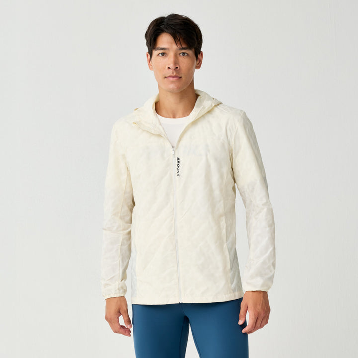 Brooks treeningjakk Reflective Wordmark Bone
