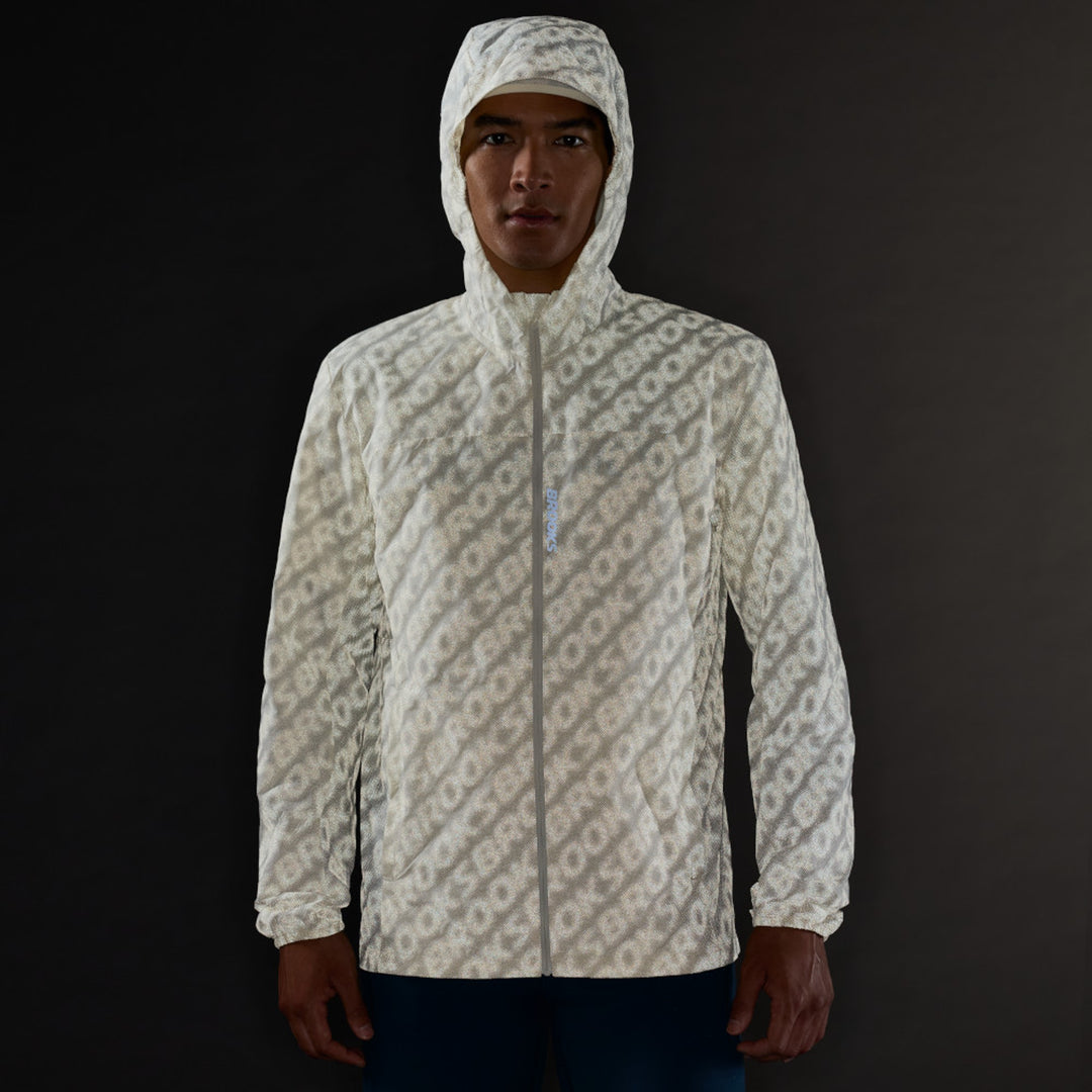 Brooks treeningjakk Reflective Wordmark Bone