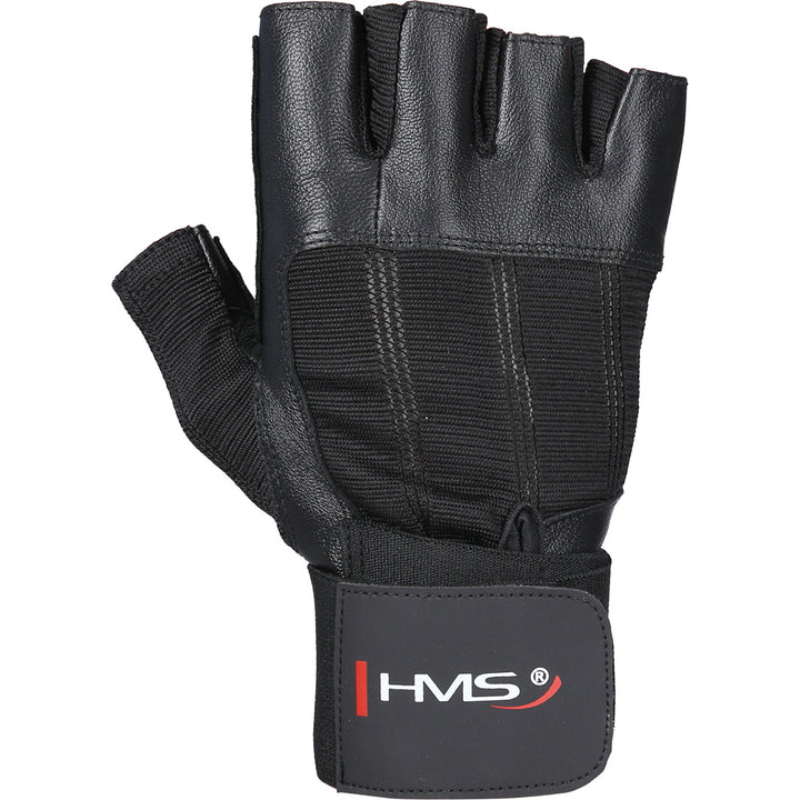 HMS jõusaalikindad Black Leather Glove