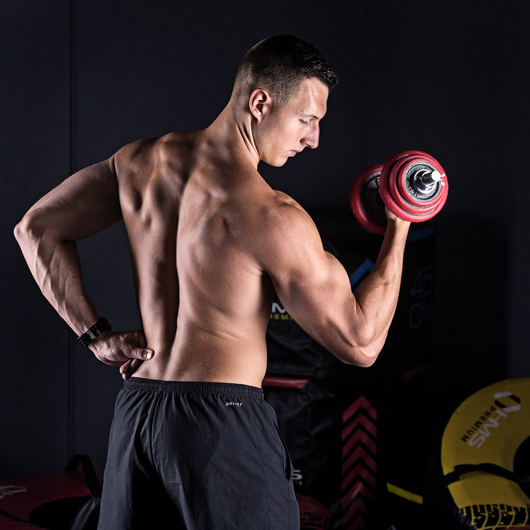 HMS terasest jõusaali treeningkomplekt 20 kg