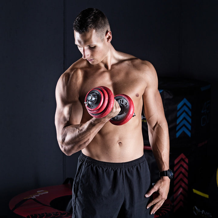 HMS terasest jõusaali treeningkomplekt 20 kg