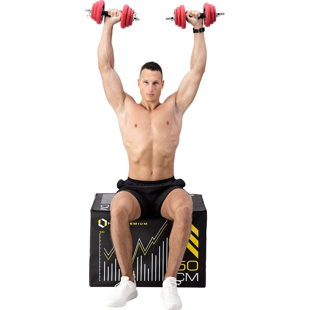 HMS terasest jõusaali treeningkomplekt 20 kg