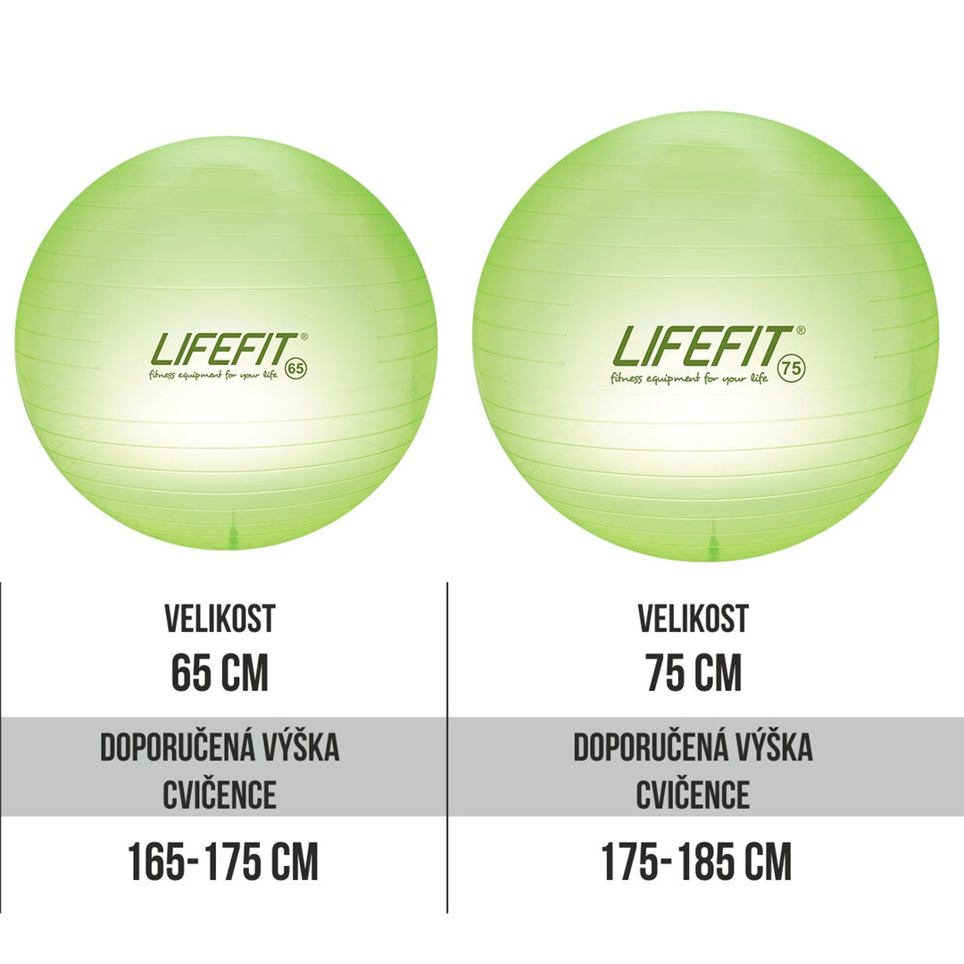 Lifefit võimlemispall Transparent 75 cm