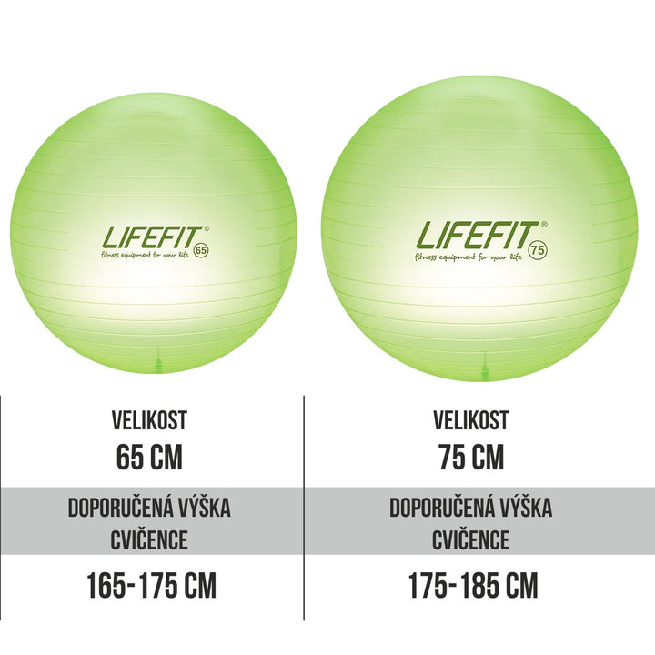 Lifefit võimlemispall Transparent 75 cm